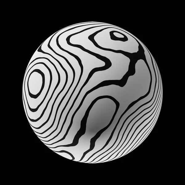 Sphere Trendy Abstract Pattern Clean Black Background Realistic Illustration Render — Stock Photo, Image