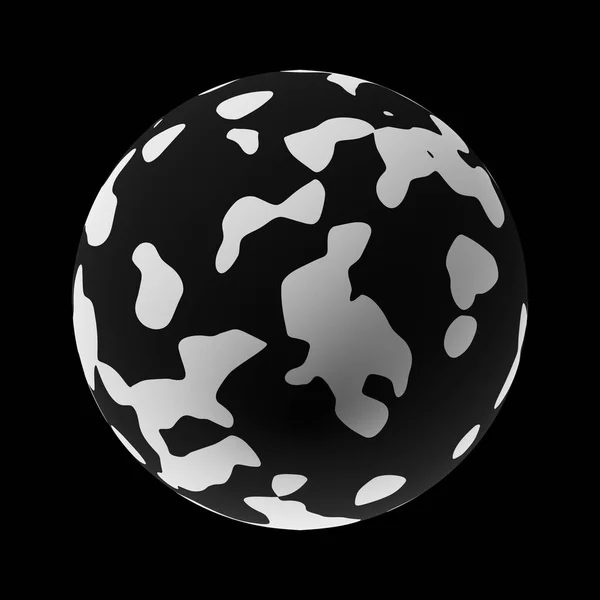 Esfera Com Padrão Abstrato Moda Fundo Preto Limpo Ilustração Realista — Fotografia de Stock
