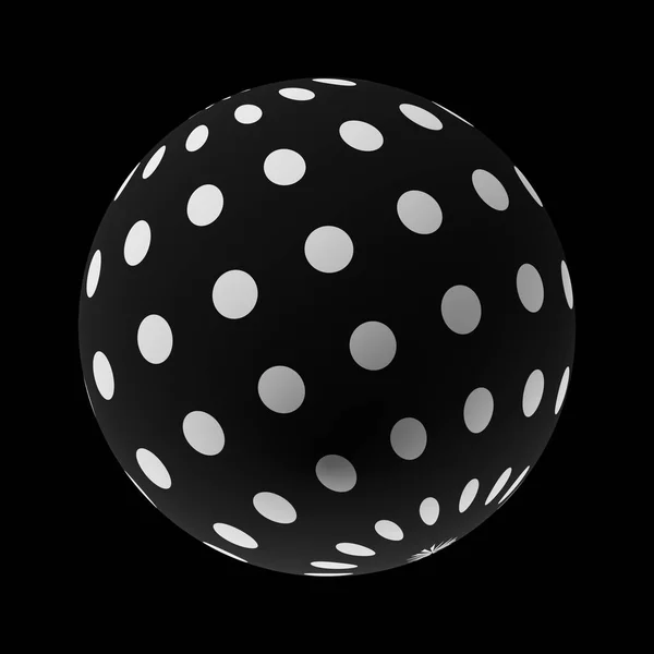 Sphere Trendy Abstract Pattern Clean Black Background Realistic Illustration Render — Stock Photo, Image