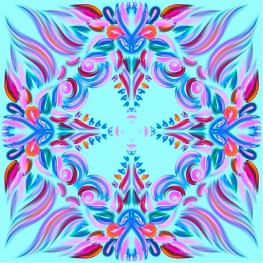 Neon, dekoratif, çerçeve, sınır, gökkuşağı, turkuaz arka plan, simetrik, süs, dekor, afişler, tatil ilanları, yer, metin