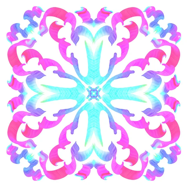 Licht Abstract Element Ornament Een Witte Achtergrond Pastel Kleuren Symmetrisch — Stockfoto