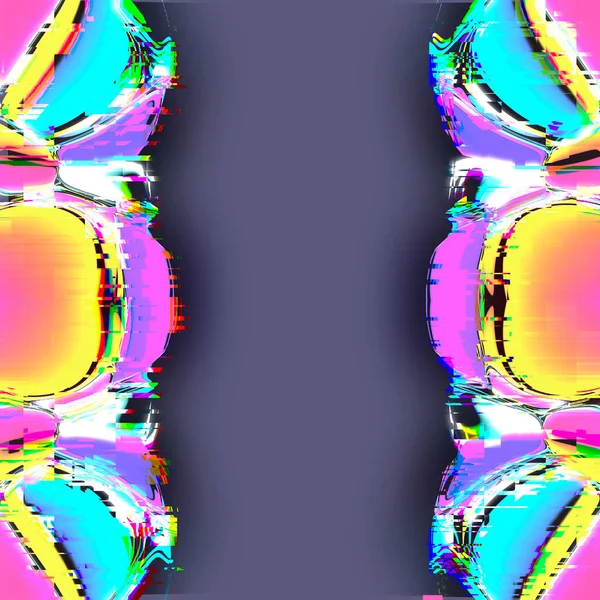 Blat 테두리 라일락 보라색 분홍색 노란색 그래피티 컴퓨터 그래픽 디지털로 — 스톡 사진