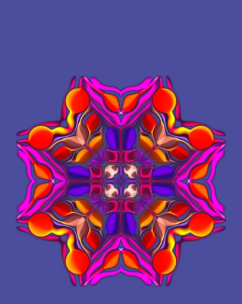 Lumineux Arc Ciel Élément Décor Violet Fond Symétrique Ornement Pour — Photo