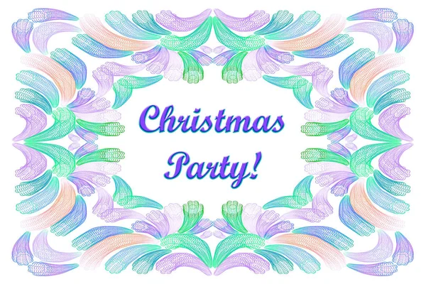 メリークリスマス カードテンプレート 白い背景の色の装飾 テキストのスペース エンボス加工効果のあるテキスト お祝い 招待状 — ストック写真