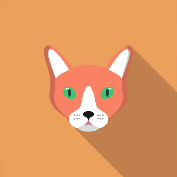 Gato Design Simples Ícone Plana Ilustração Vetorial — Vetor de Stock