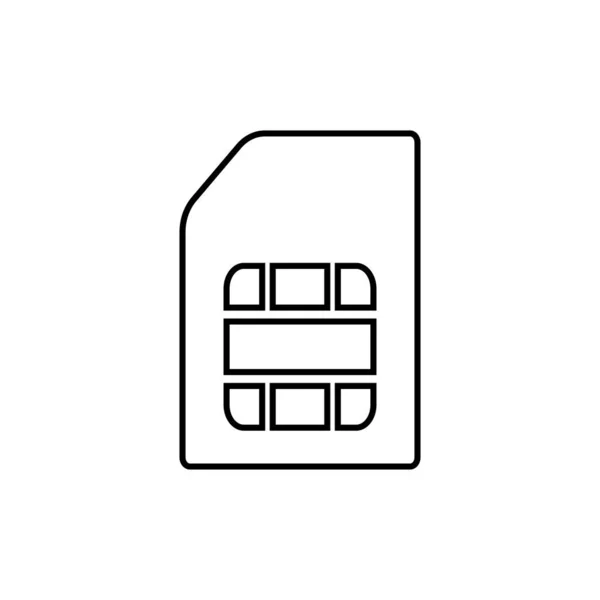 Значок Вектора Сим Карты Символ Микрочипа Современная Простая Векторная Иллюстрация — стоковый вектор