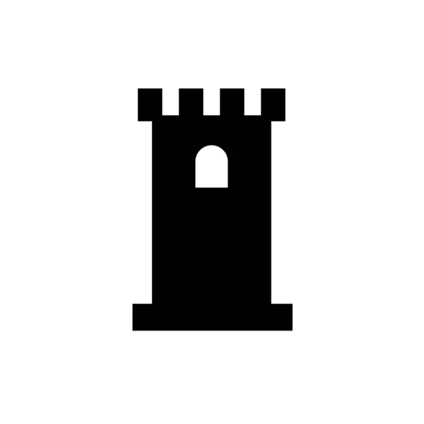 Burgturm Vektorsymbol Grau — Stockvektor
