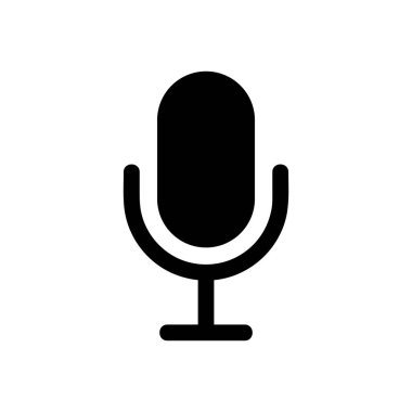 Mikrofon Simgesi düz tasarımı