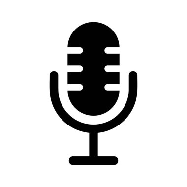 Mikrofon Simgesi düz tasarımı