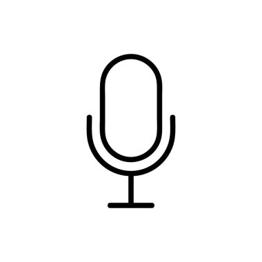 Mikrofon Simgesi düz tasarımı