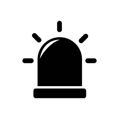 Gri arkaplandaki Siren Simgesi modayla izole edilmiş. Web sitenizin tasarımı için alarm sembolü, logo, uygulama, UI. Vektör illüstrasyonu, EPS10.