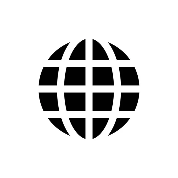 Icône Globe Avec Ombre Sur Fond Gris Illustration Vectorielle — Image vectorielle