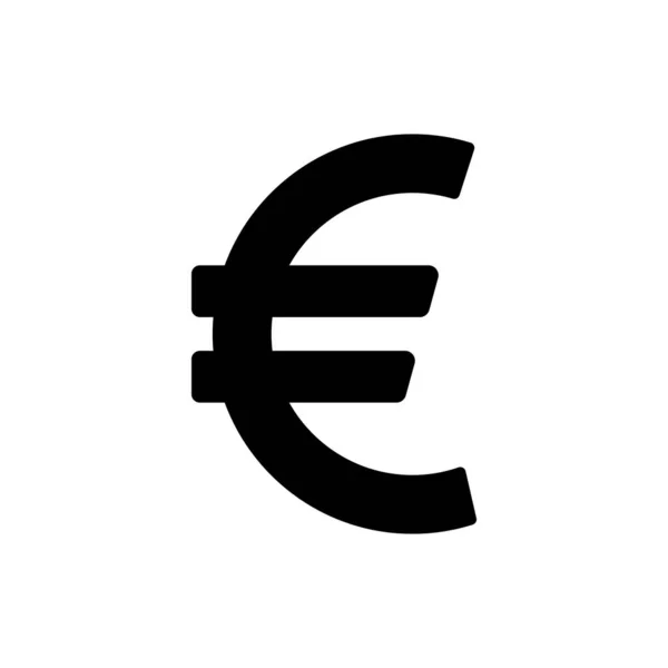 Icono Símbolo Moneda Euro Vector — Vector de stock