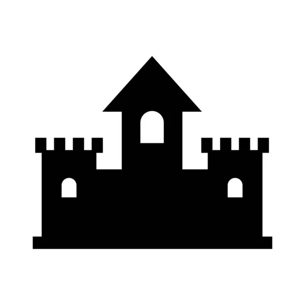 Vektor Burg Ikone Flaches Schild Auf Weißem Hintergrund Vektor — Stockvektor