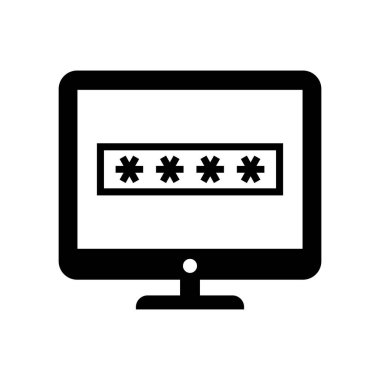 bilgisayar güvenlik vektör simgesi