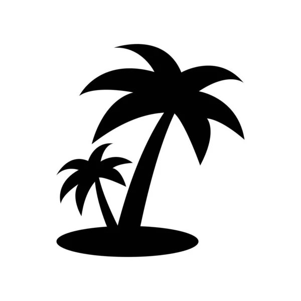 Palm Boom Pictogram Eenvoudige Illustratie Van Palm Tree Vector Pictogram — Stockvector