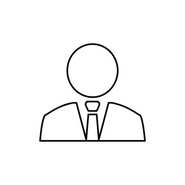 Erkek avatar simgesi bilgi grafik, Web siteleri ve basılı medya ve arabirimler için uygun. Satırı vektör simgesi.