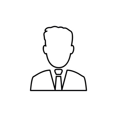 Erkek avatar simgesi bilgi grafik, Web siteleri ve basılı medya ve arabirimler için uygun. Satırı vektör simgesi.