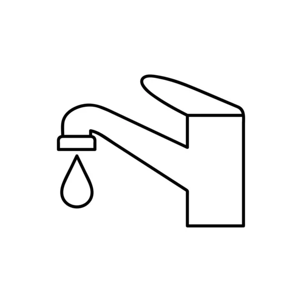 Wasserhahn Vektorlinien Symbol Einfache Elementillustration Wasserhahn Ikone Aus Landwirtschaftlichem Konzept — Stockvektor