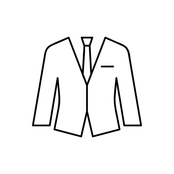 Traje Chaqueta Línea Icono Símbolo Intelligent Thin Line Image Pack — Archivo Imágenes Vectoriales