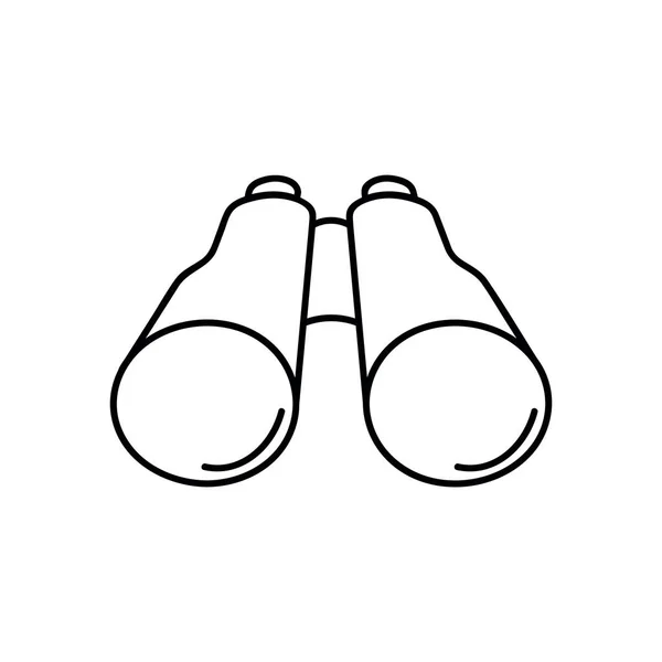 Fernglas Liniensymbol Umrissvektorzeichen Lineares Stilpiktogramm Auf Weiß Isoliert Spion Symbol — Stockvektor
