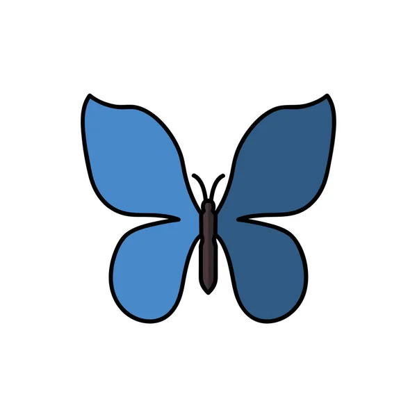 蝴蝶图标 彩色蝴蝶标志隔离 简单的矢量符号 — 图库矢量图片