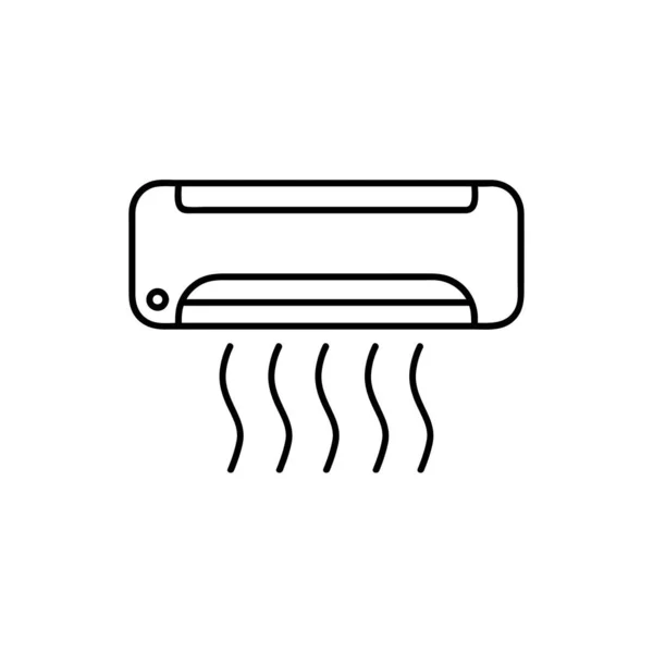Leitungssymbol Für Klimaanlagen Vektorgrafik Ein Lineares Muster Auf Weißem Hintergrund — Stockvektor