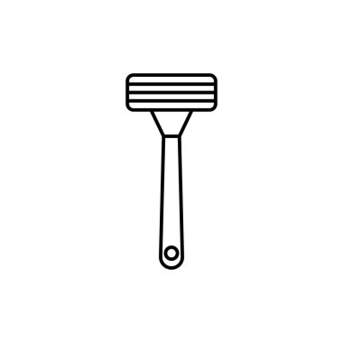 Tıraş makinesi ikonu. Beyaz arkaplanda izole edilmiş vektör siyah simgesi.