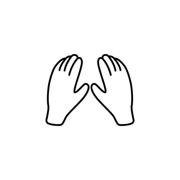 Contour Massage Symbole Mince Sombre Sur Fond Blanc Logo Modifiable — Image vectorielle