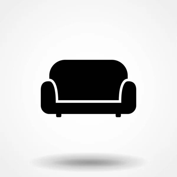 Sofa Vector Illustration Isolated White Background Soft Sofa Icon Old — Stock Vector