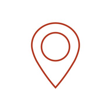 Harita işaretçi simgesi. GPS konumu sembolü. Düz tasarım stili. Vektör Eps 10.