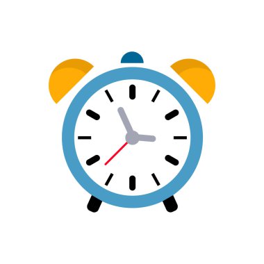 Alarm simgesi. Saat simgesi - Saat simgesi, vektör alarm çizimi izole edildi