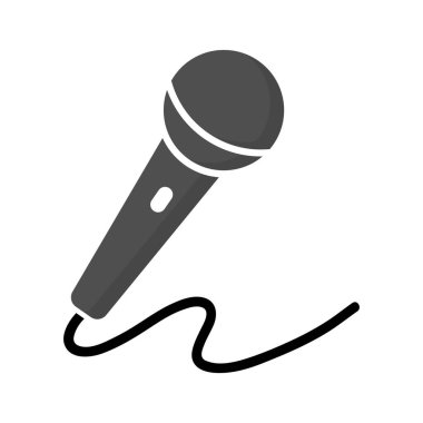 Mikrofon simgesi vektör, Ses kaydedici, Röportaj, karaoke, ses jakı işareti Beyaz arka plan üzerinde izole. Grafik tasarım için Trendy Düz tarzı, logo, Web sitesi, sosyal medya, Ui, mobil uygulama, Eps10
