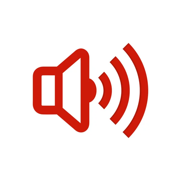 Icono Volumen Del Altavoz Símbolo Sonido Voz Audio Botón Música — Vector de stock