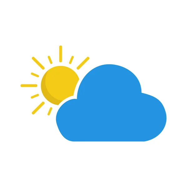 Cloud Sun Weather Forecast Icon Seasons Clouds Symbol — Stock Vector