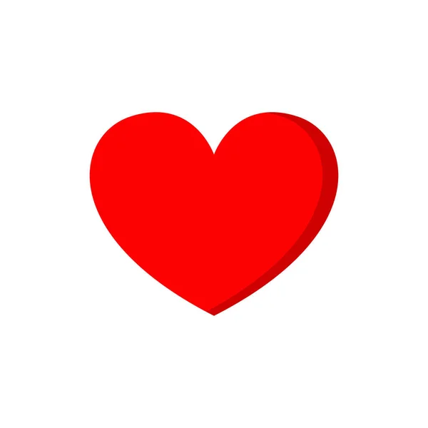 Красное Векторное Сердце Любви Логотип Приложение Пользовательский Интерфейс Векторная Иллюстрация — стоковый вектор