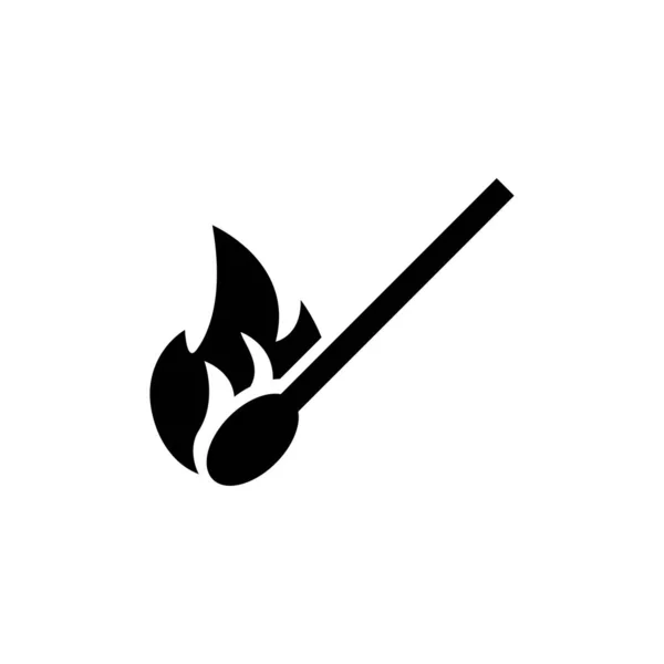 Спичка Значком Вектора Огня — стоковый вектор