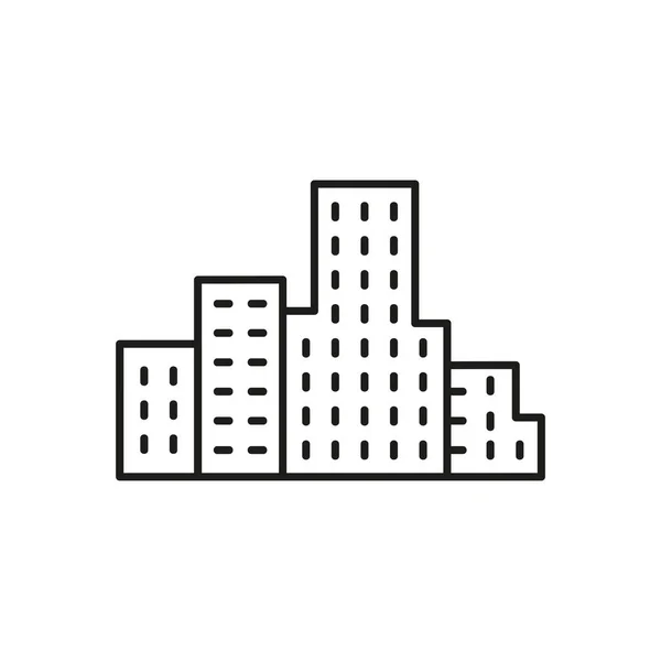 Linienhintergrund Der Stadt Vektorstadtsammlung Symbol Für Apps Und Webseiten — Stockvektor