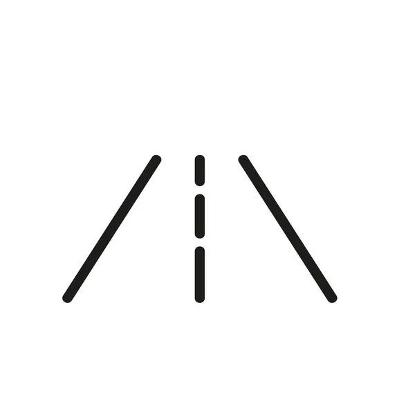 Drogi Linii Wektor Ilustracja Logo Wektor Zarys Liniowe Piktogram Białym — Wektor stockowy