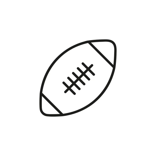 Rugby Ball Icon Football Ball Vector Line Icon Rugby Ball — Stock Vector