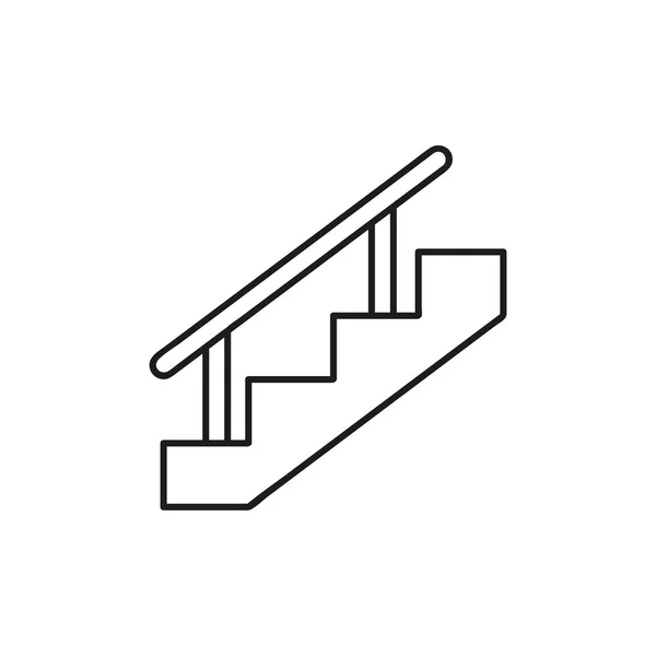 Treppen Symbol Trendy Moderne Flache Lineare Vektortreppe Symbol Auf Weißem — Stockvektor