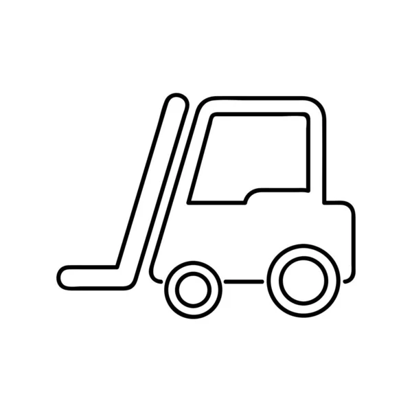 Forklift Ikon Garis Tipis Untuk Web Dan Mobile Desain Flat - Stok Vektor