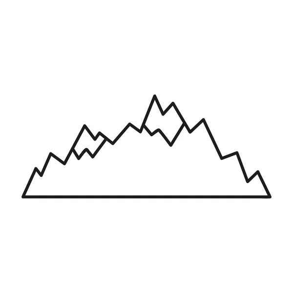 Vector Mountains Icon Symbol 컬렉션에서 배경에 아이콘 — 스톡 벡터