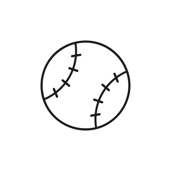 Baseball Oder Baseball Homerun Line Art Vektor Icon Für Sport — Stockvektor