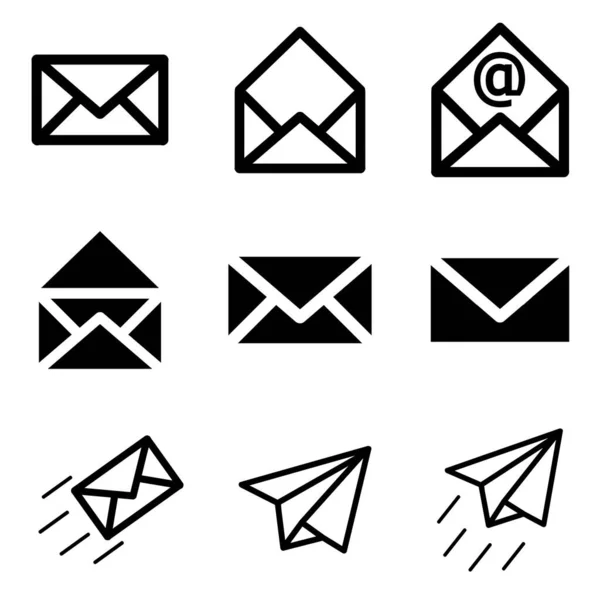 Ensemble Icônes Pour Les Messages Illustration Vectorielle Signes Pour Infographie — Image vectorielle