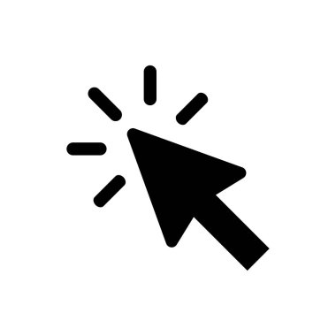 Beyaz arkaplanda izole edilmiş moda biçiminde simgeye tıklayın. Düz vektör illüstrasyonu