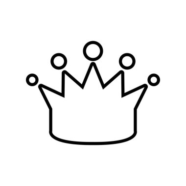 Taç simgesi beyaz arka plan üzerinde gösterimi