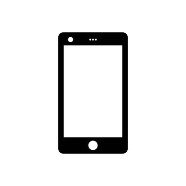 Beyaz arka plan üzerinde telefon simgesi. Vektör çizim