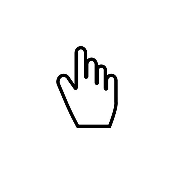 Cursor Hand Icon Handzeiger Symbol Vektorillustration — Stockvektor