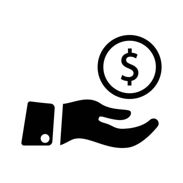 Pictograph Money Hand Vector Icon Eps — Stock Vector